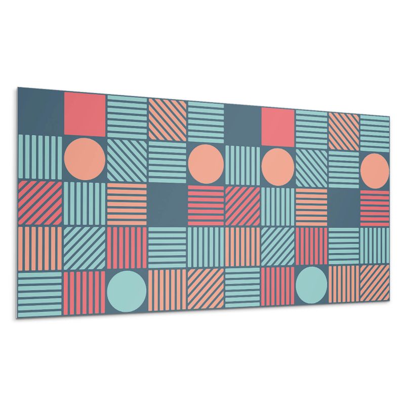 Panel samoprzylepny Wallfluent 120x60 cm Geometryczne motywy z żywymi kształtami 1 szt.