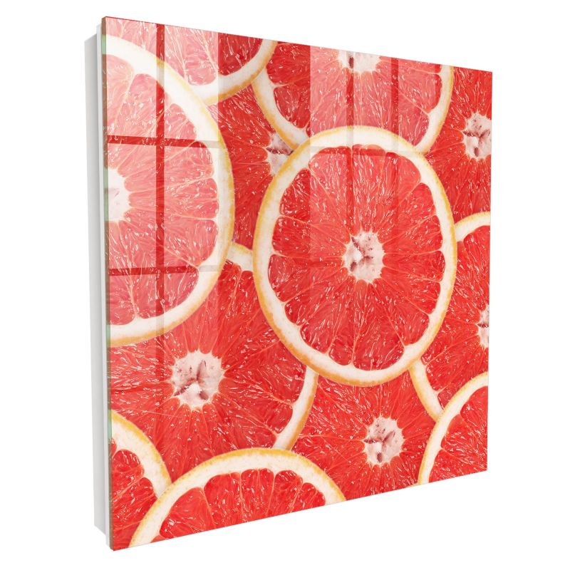 Szafka Na Klucze Tulup 30x30 cm Grejpfrutowe plastry - Biała - Otwierana na prawo 1 szt.