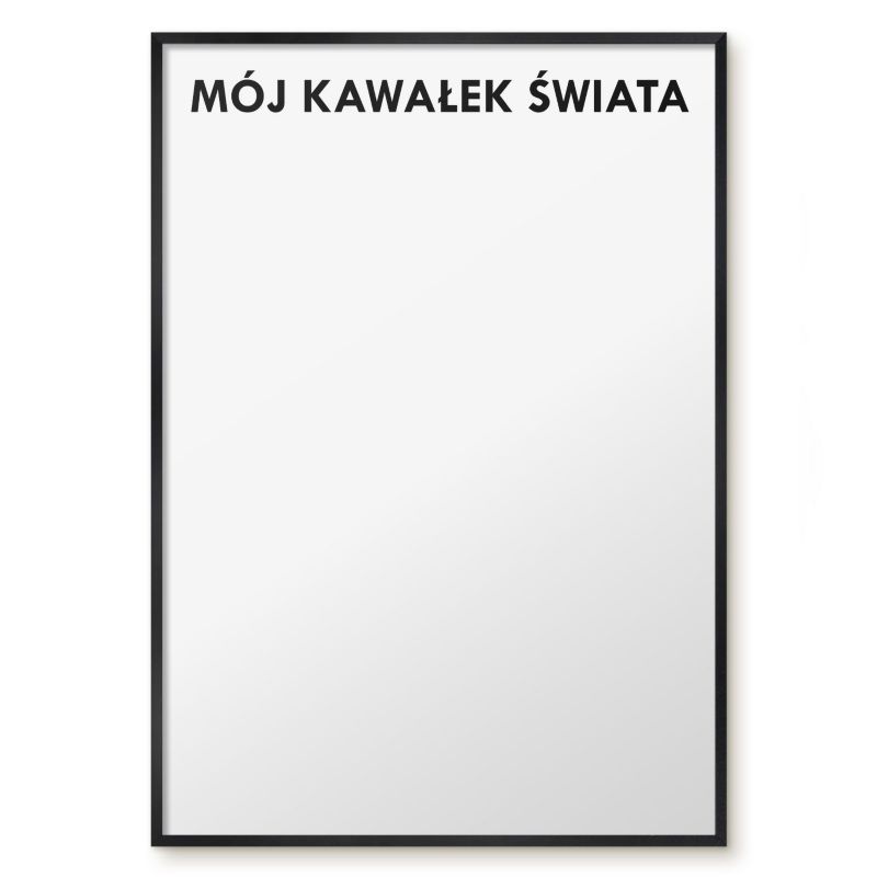 Tablica Magnetyczna W Ramie Tulup 70x100 cm Mój kawałek świata 2 - Czarna rama Do salonu, sypialni 1 szt.