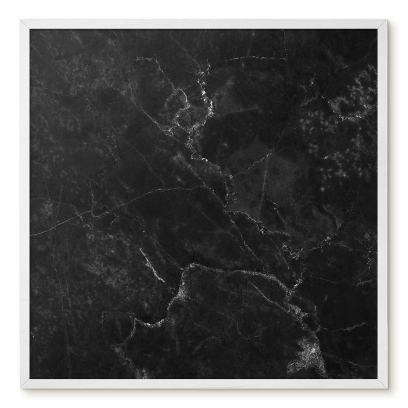 Tablica Na Magnesy Z Wakacji Tulup 50x50 cm Czarny marmur 1 - Biała rama Do salonu, sypialni 1 szt.