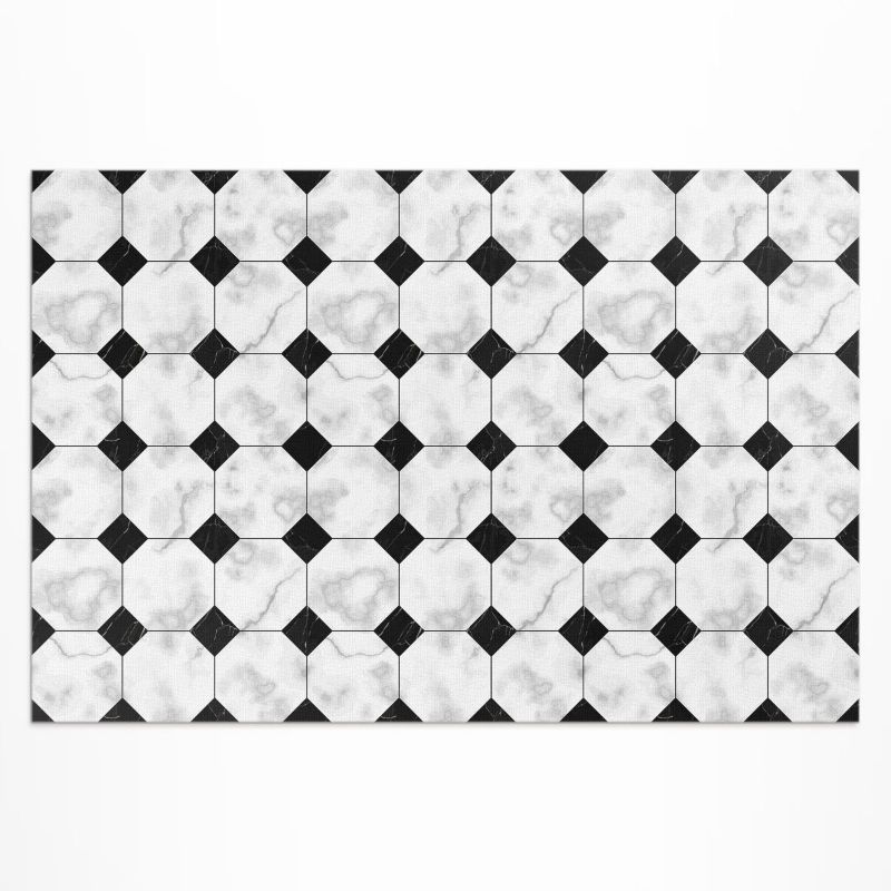 Balkonowy Dywan Winylowy UV Wallfluent 150x225 cm Modne marmurowe wzornictwo kafelki 1 szt.