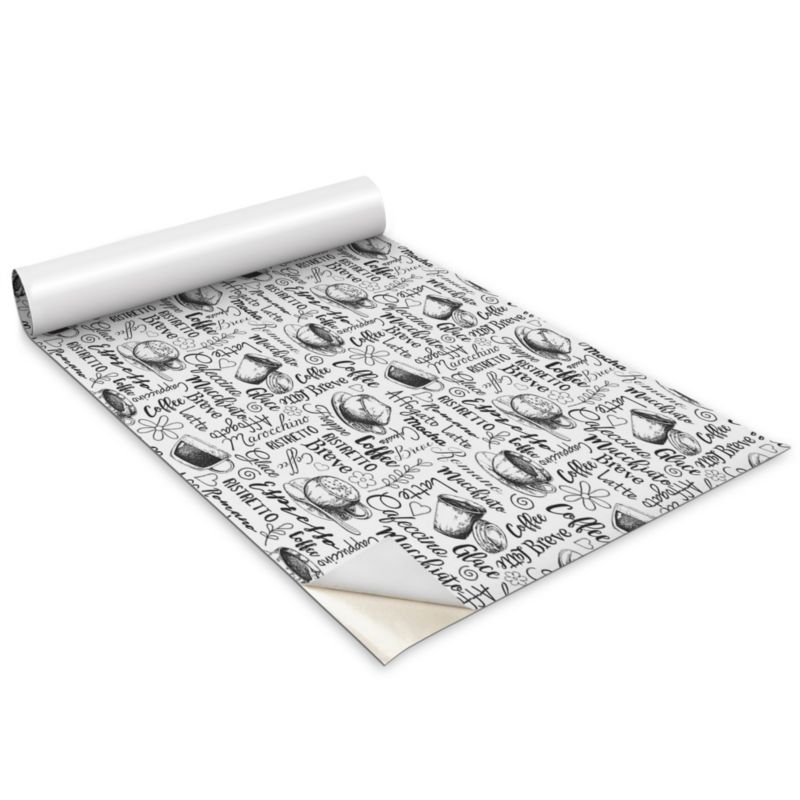 Folia Dekoracyjna Na Meble Wallfluent 100x50 cm Motyw kawowy Odporna Folia Samoprzylepna Mat 1 rol.