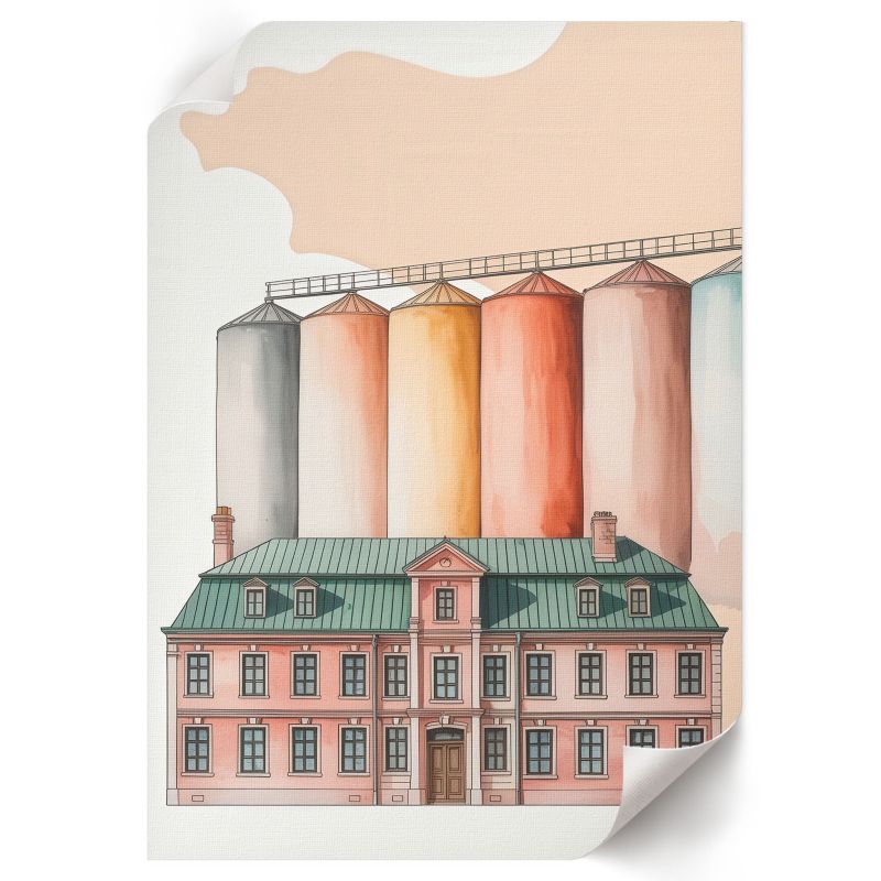 Plakat Na Płótnie ArtPrintCave 59,5x84 cm Architektura industrialna Manufaktura Sztuki 1 szt.