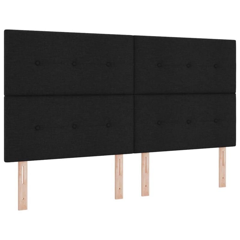 Łóżko z materacem WaszeMeble 180x200 cm Czarny tkanina WM-3339408 1 szt.