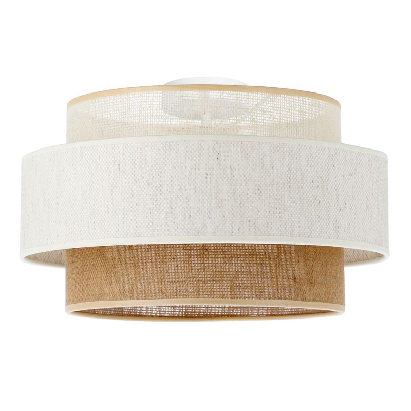 Lampa sufitowa BOHO HEXE tkanina juta 1 x 60W E27 biały naturalny H0178 1 szt.