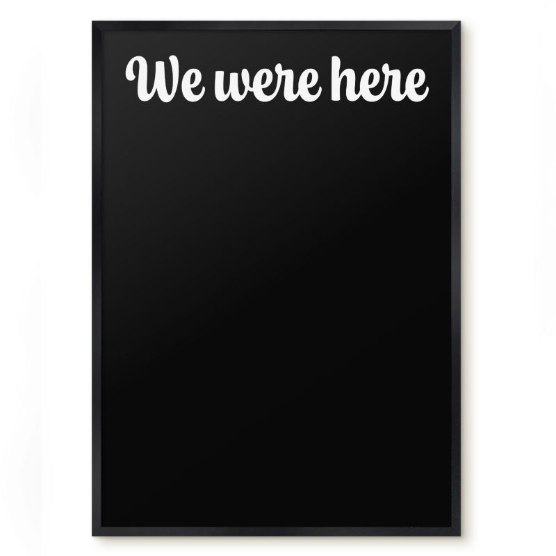 Tablica Do Magnesów Tulup 50x70 cm We were here 6 - Czarna rama Do salonu, sypialni 1 szt.