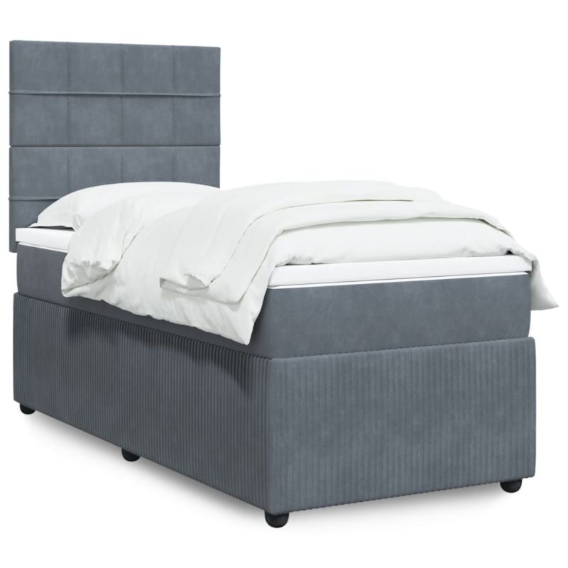 Łóżko kontynentalne WaszeMeble 90x190 cm ciemnoszary WM-3294515 1 szt.
