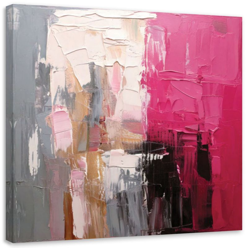 Obraz Feeby Abstrakcja Impresjonizm Różowy 30x30cm 1szt