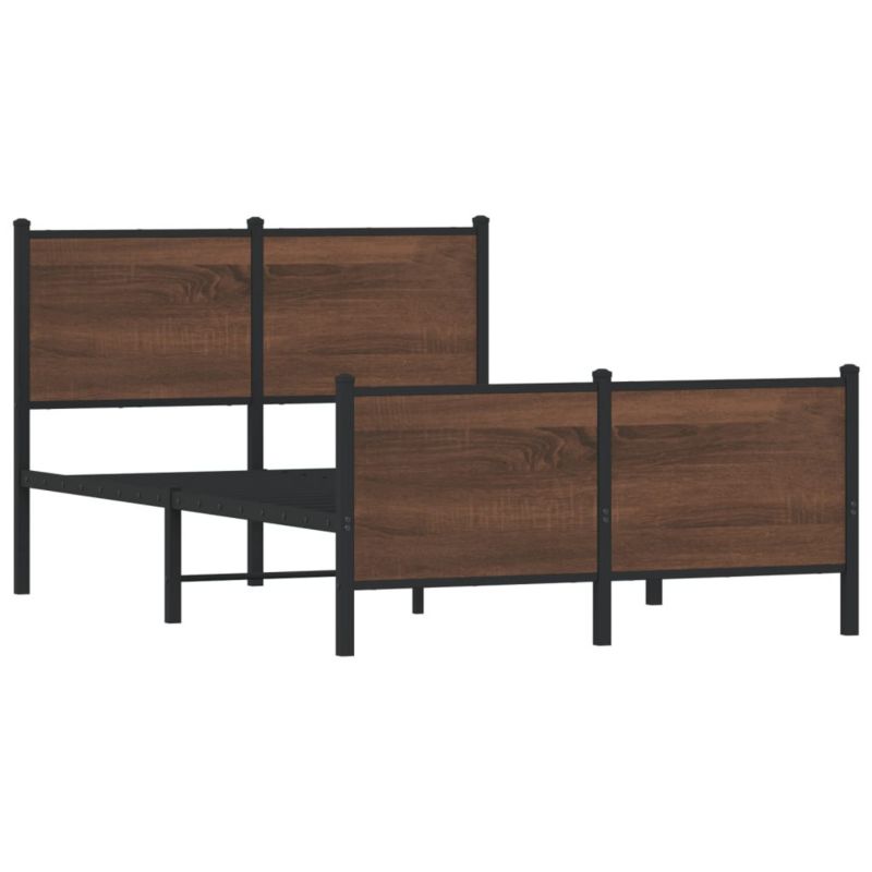 Łóżko metalowe WaszeMeble 137x190 cm brązowy WM-4007782 1 szt.