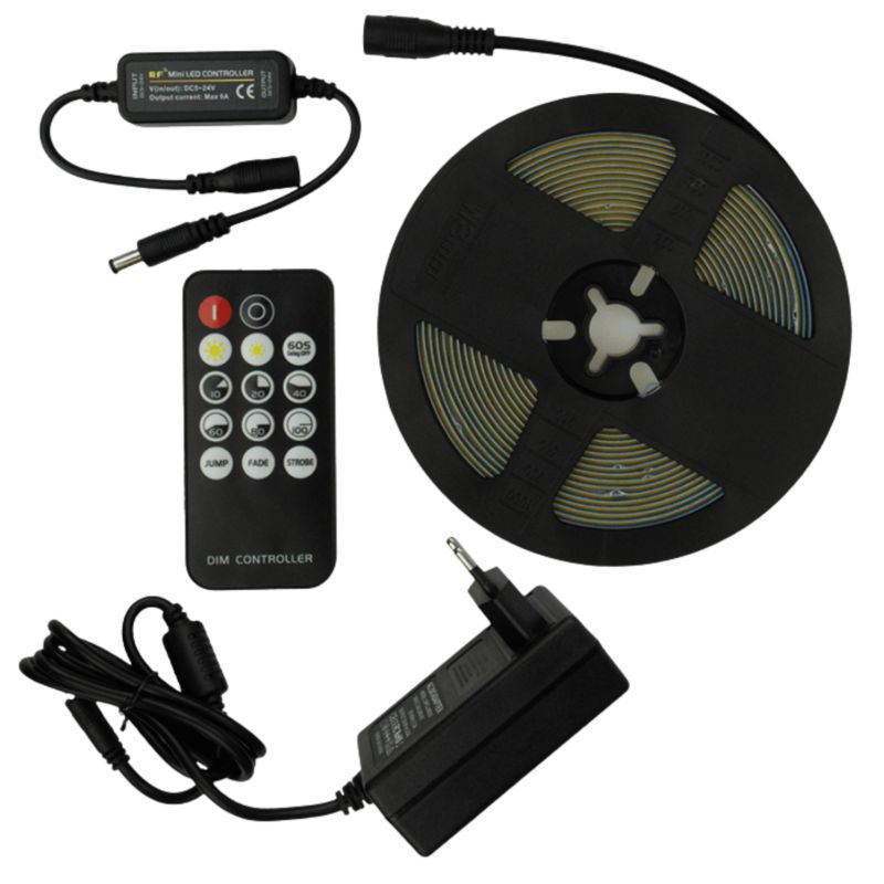 Zestaw Eco Light Taśma Led 320 Cob 24V Ip20 3000K 5M Ec20811 1 szt