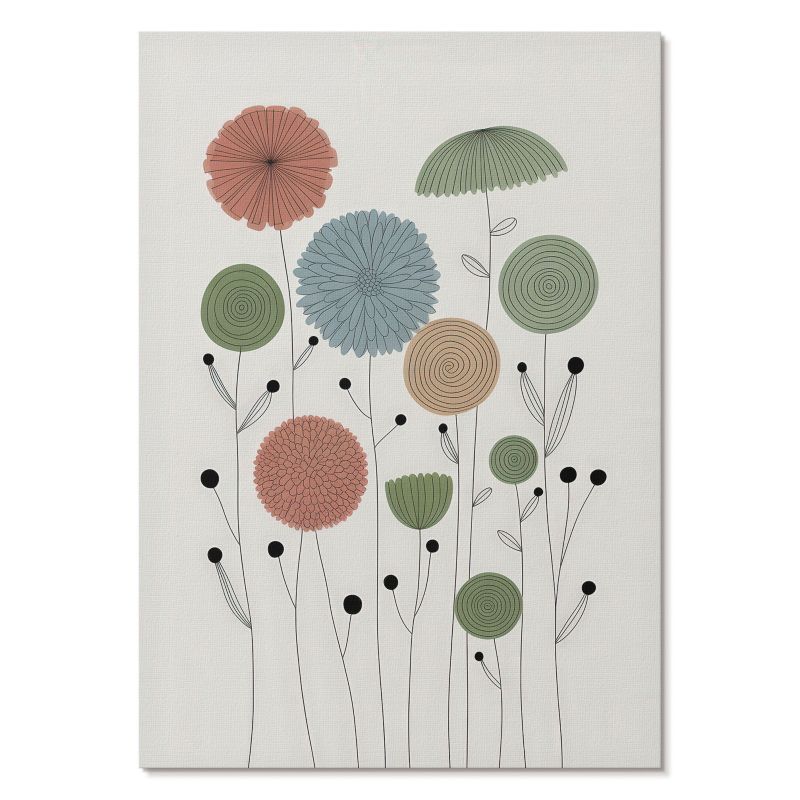 Plakat na Płótnie Tulup 21x29,7 cm (A4) Kwiaty nowoczesne Do salonu, sypialni, biura 1 szt.