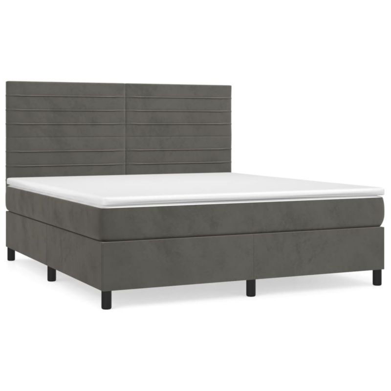 Łóżko kontynentalne WaszeMeble 160x200 cm ciemnoszare WM-3143092 1 szt.