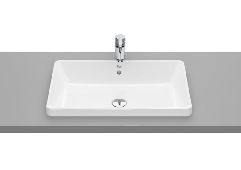 Umywalka Roca Gap Square wpuszczana prostokątna 60x37 cm biała z przelewem 1 szt.