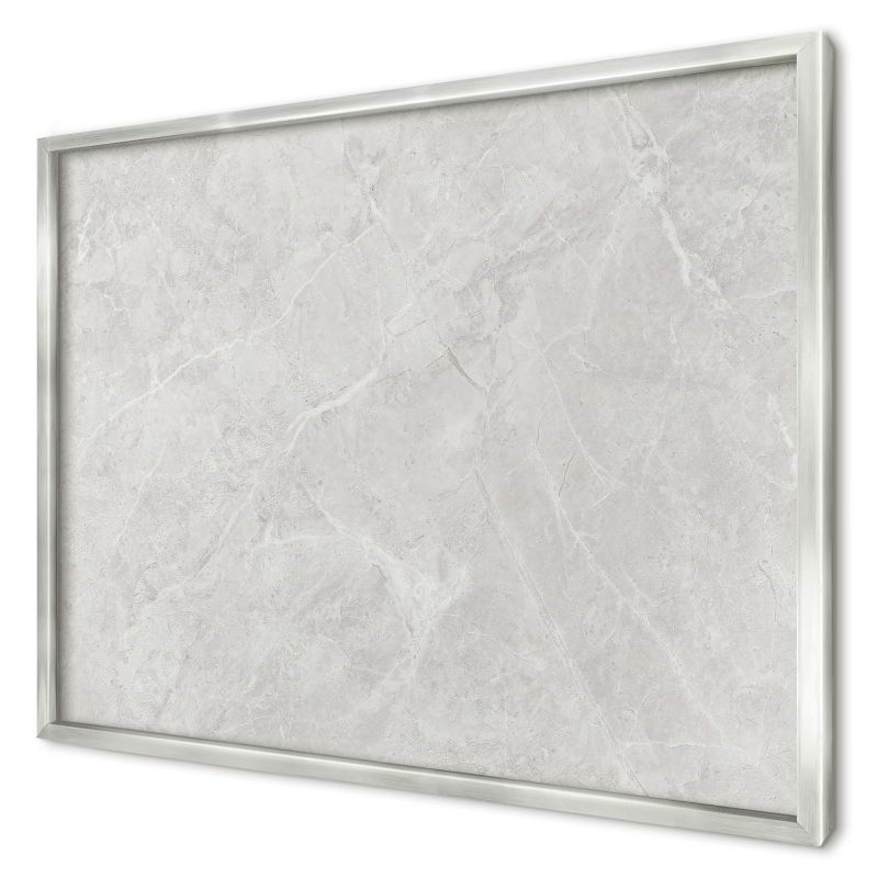 Tablica magnetyczna do salonu Wallfluent 70x50 Szary marmur w srebrnej ramie 1szt