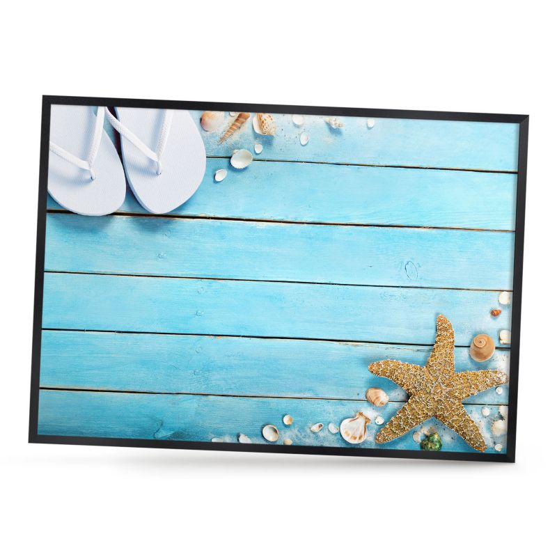Magnetyczna tablica ozdobna ArtPrintCave 70x50 Wakacyjny odpoczynek w czarnej ramie 1szt