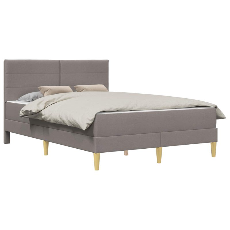 Łóżko Kontynentalne WaszeMeble z Materacem 160x200 cm Szare WM-3414967 1 szt.