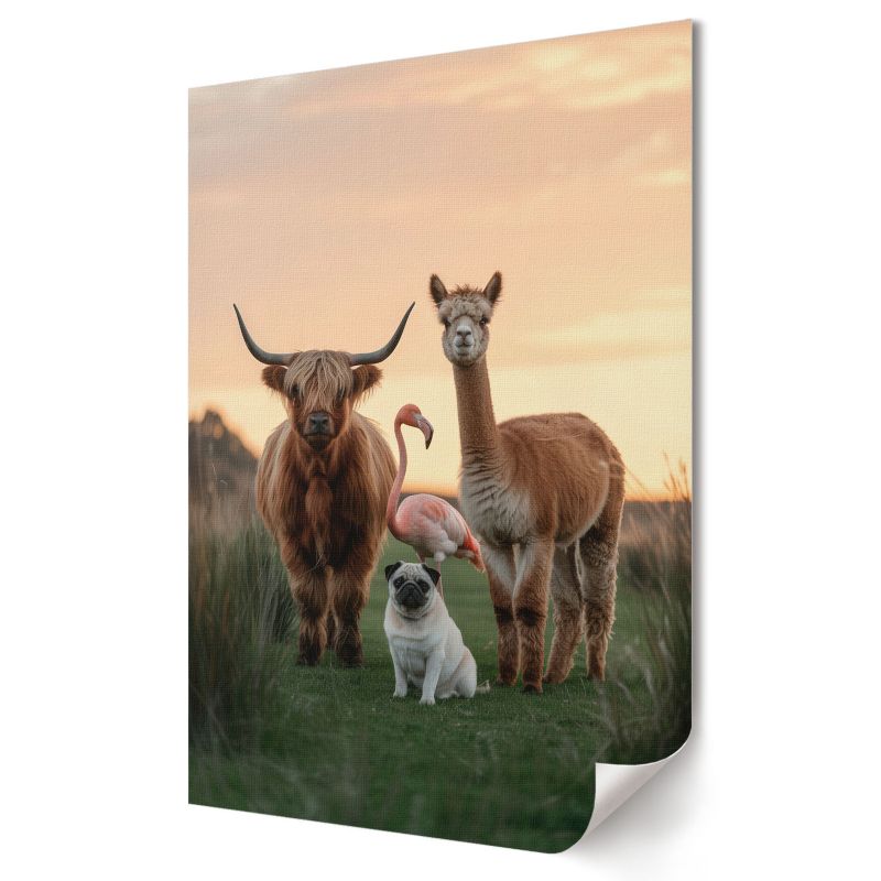 Plakat Wallfluent Format A2 Zwierzęta razem Formacja Artystyczna Baobab 1 szt.