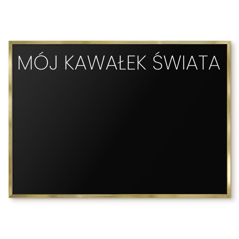 Tablica Magnetyczna Tulup 100x70 cm Mój kawałek świata 8 - Złota rama Do salonu, sypialni 1 szt.