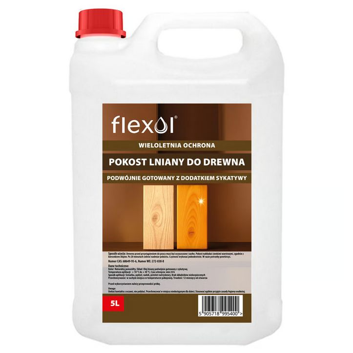 Pokost Lniany FLEXOL do drewna 5L