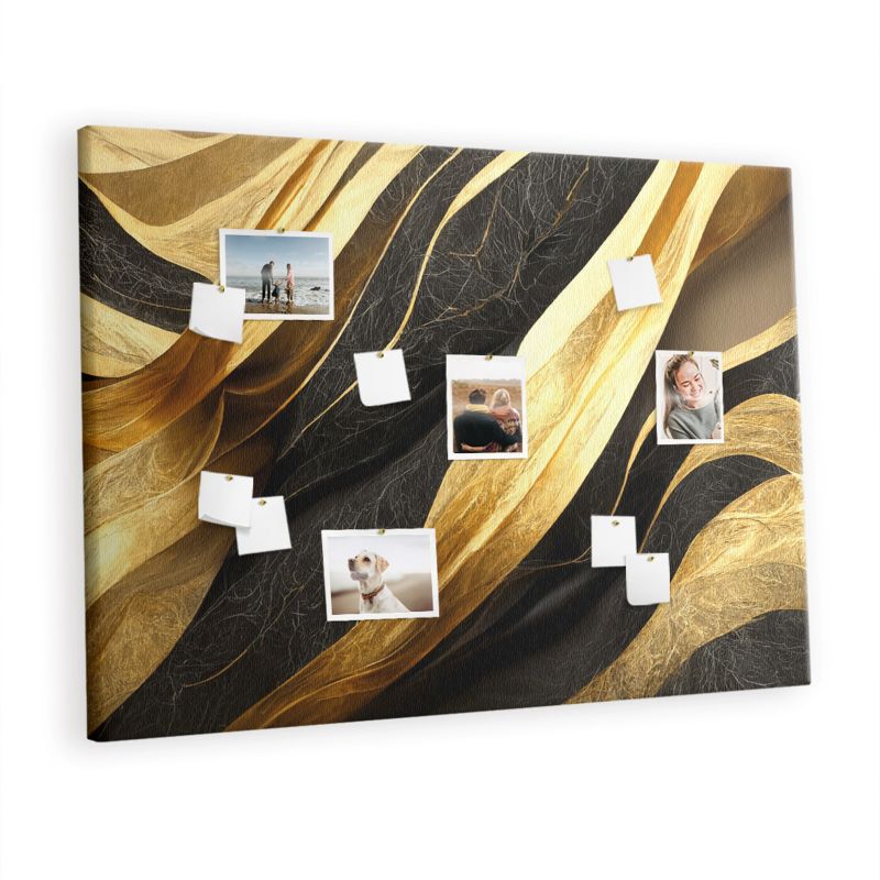 Tablica Korkowa Na Płótnie Tulup 140x100 cm Elegancka abstrakcja Ozdobna loft Pinezki drewniane 1 kpl