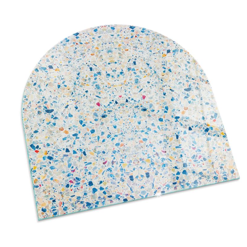 Podkładka szklana półowalna Tulup 100x100 cm Abstrakcyjny wzór tekstury 1 szt.