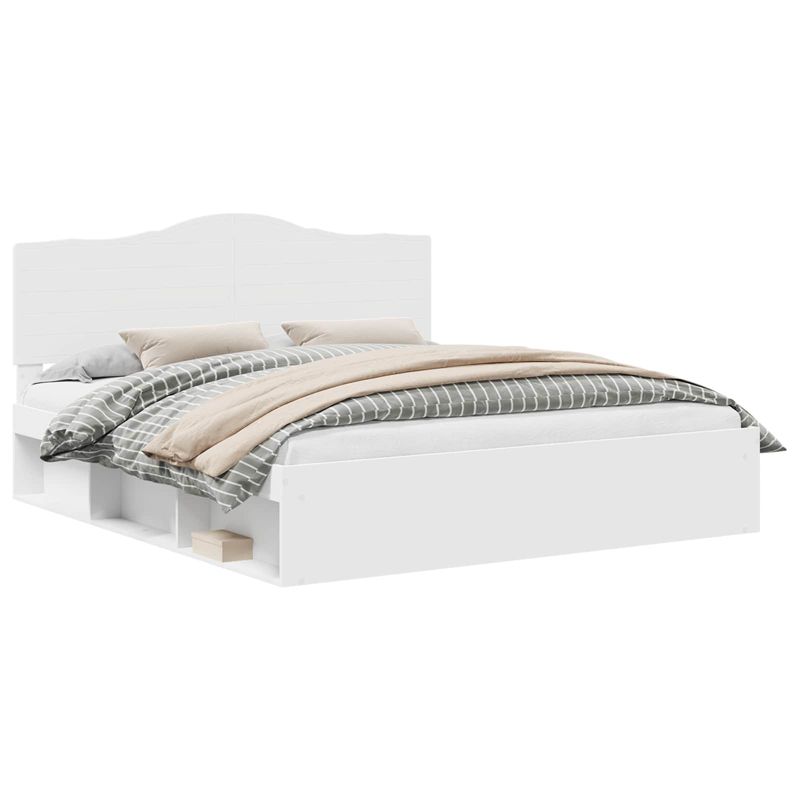 Łóżko Drewniane WaszeMeble 200x200 cm Białe WM-3413263 1 szt.