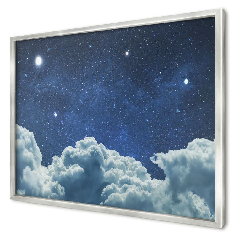 Magnetyczna tablica ozdobna Wallfluent 70x50 Kosmiczna noc w srebrnej ramie 1szt