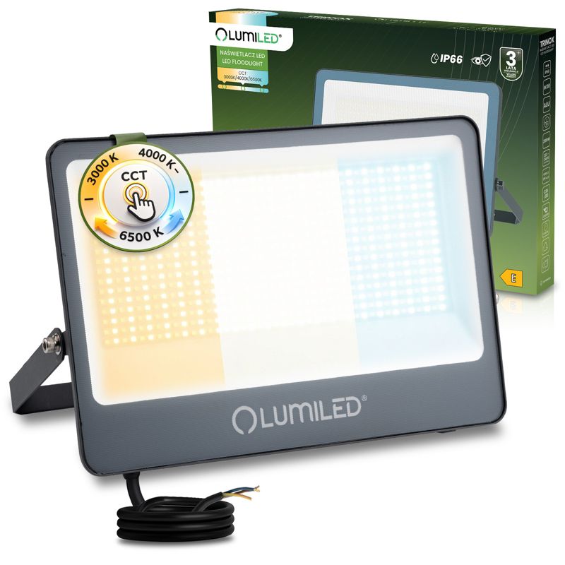 Naświetlacz LED Lumiled TRINOX 200W 22000lm CCT IP66 Szary 1 szt