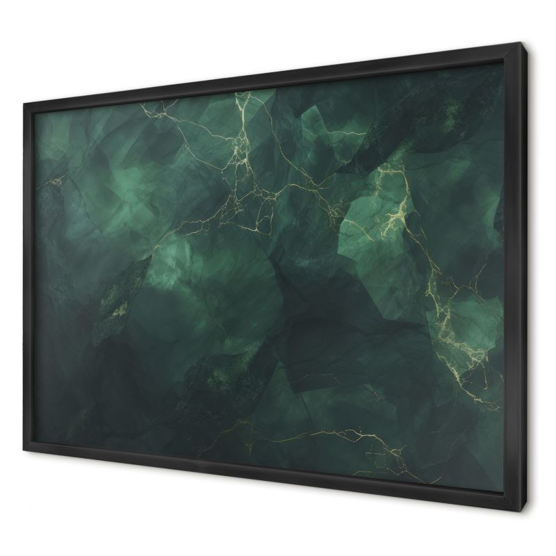 Magnetyczna tablica ozdobna Wallfluent 60x40 Zielona głębia w czarnej ramie 1szt