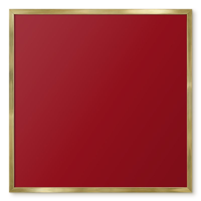 Tablica Magnetyczna W Ramie Tulup 50x50 cm Jasny bordowy - Złota rama Do salonu, sypialni 1 szt.