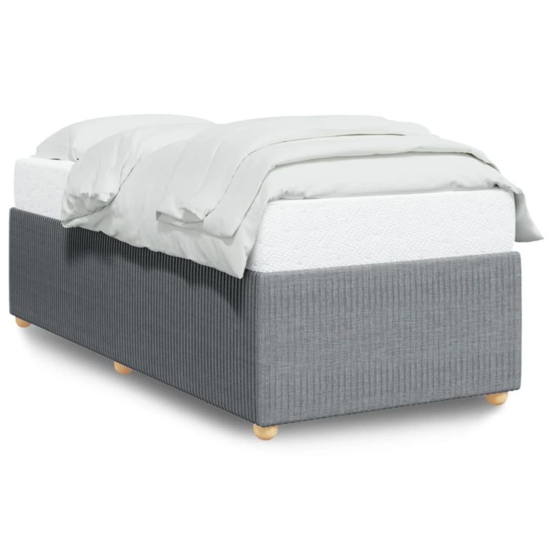Łóżko tapicerowane WaszeMeble 90x190 cm jasnoszare WM-3284900 1 szt.