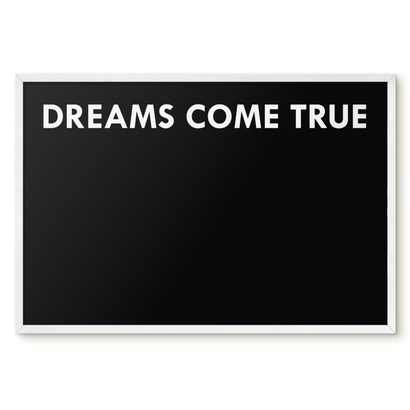 Tablica Magnetyczna Dekoracyjna Ścienna Tulup 60x40 cm Dreams come true 7 - Biała rama Do salonu, sypialni 1 szt.