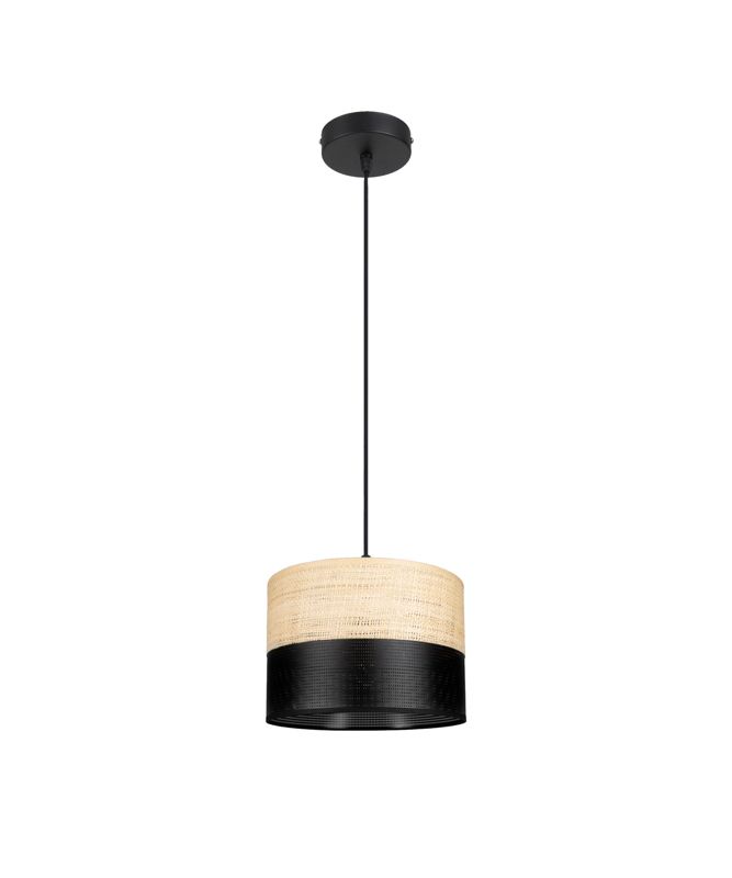 Lampa sufitowa wisząca LARS HEXE E27 metal materiał 1 x 60W rattan H0675 1 szt.