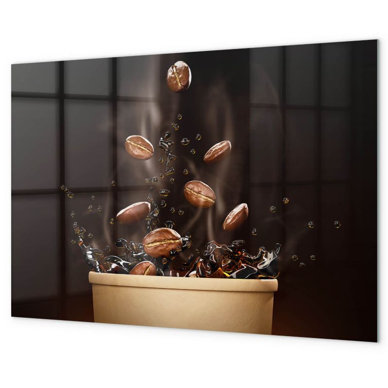Szklana Tablica Magnetyczna Tulup 60x40 cm Gorąca kawa Z magnesami neodymowymi 1 kpl