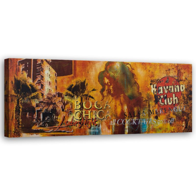 Obraz na płótnie Feeby Kolaż Havana Club 90x30cm 1szt