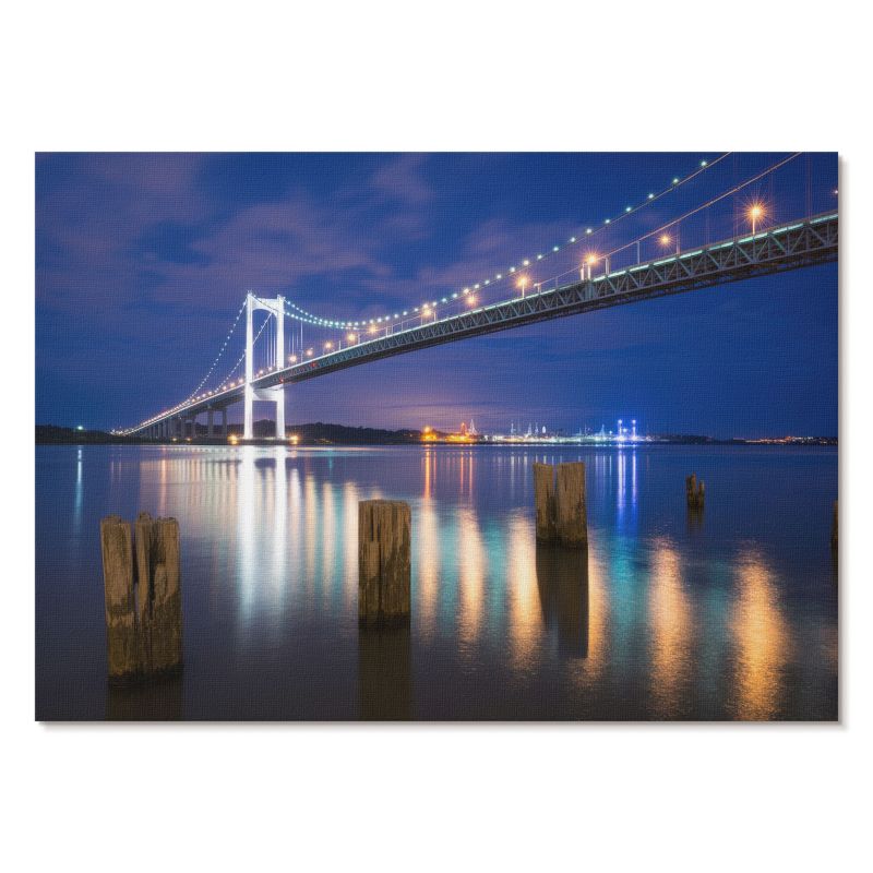 Nowoczesny Plakat na Płótnie Tulup 84x59,4 cm (A1) Nocny most Do salonu, biura, sypialni 1 szt.