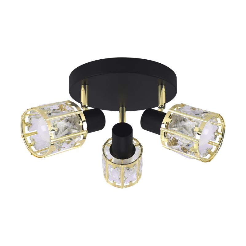 Reflektor spot ozdobne reflektorki Struhm DUNBAR złoto-czarny 3xE14x10W IP20 wym:16,8x19x19cm - 1 szt.