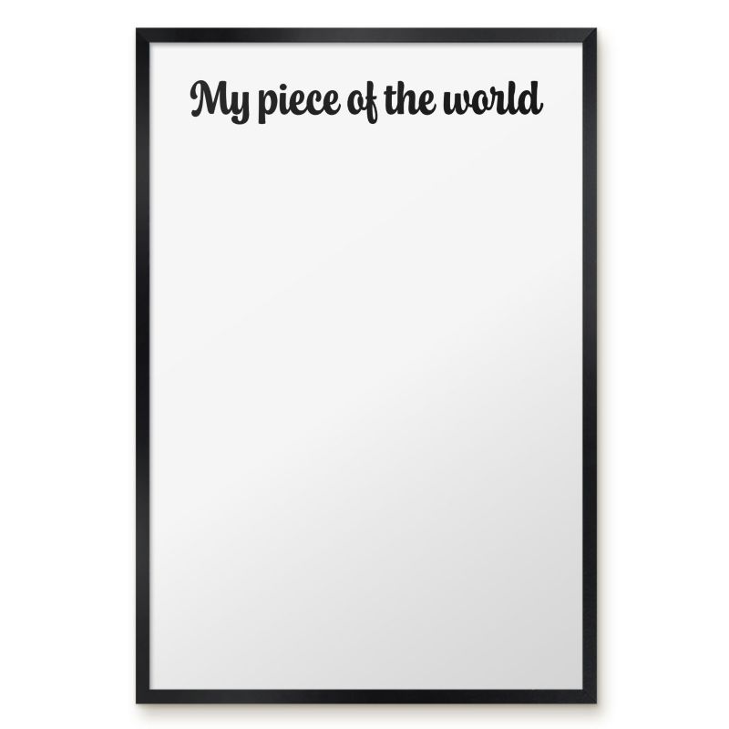 Tablica Magnetyczna Tulup 40x60 cm My piece of the world 1 - Czarna rama Do salonu, sypialni 1 szt.