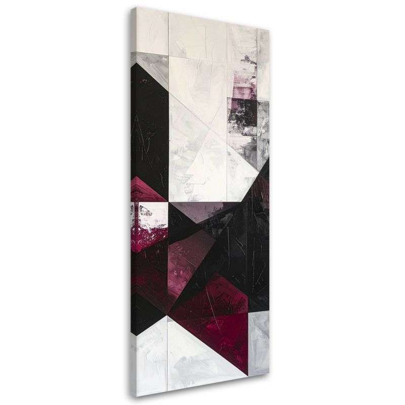 Obraz do salonu biura kuchni Feeby Abstrakcja w odcieniach burgundu 30x90cm 1szt