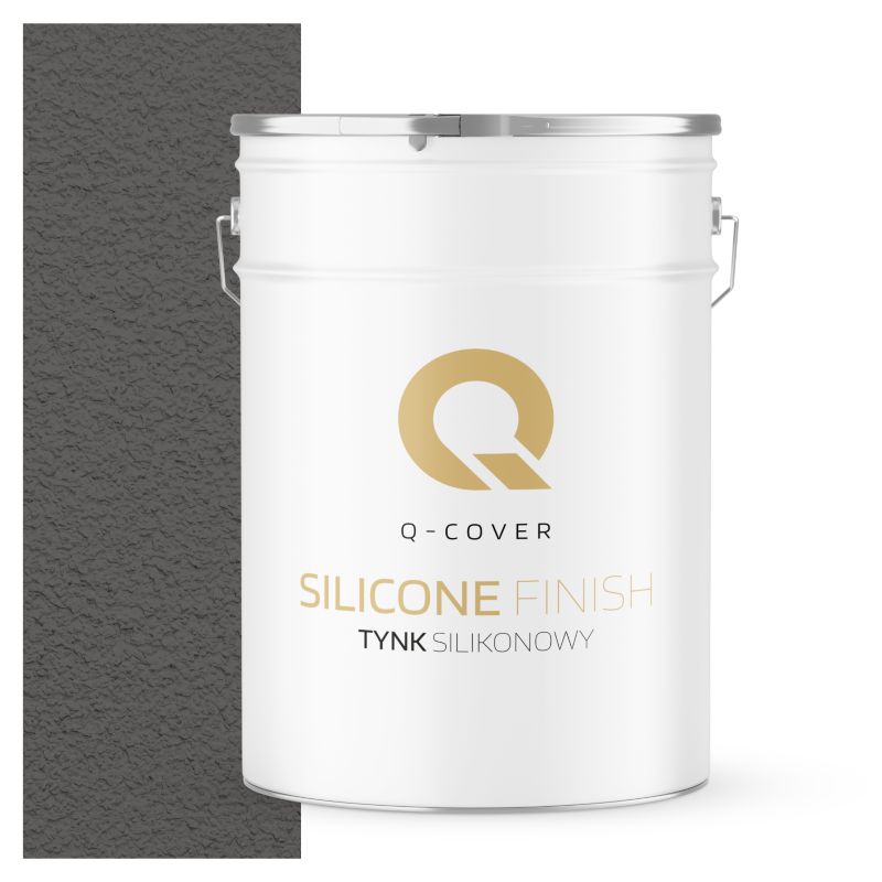 Tynk Silikonowy Elewacyjny Baranek 1.00mm Q-Cover Szary ciemny F276 25KG