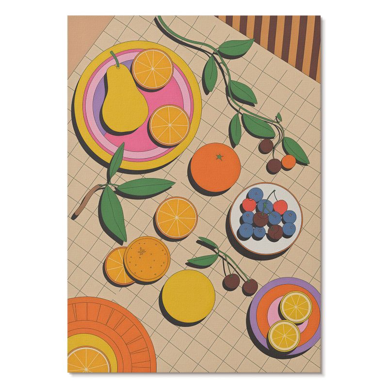 Nowoczesny Plakat na Płótnie Tulup 21x29,7 cm (A4) Owocowa uczta Do kuchni, jadalni, salonu 1 szt.