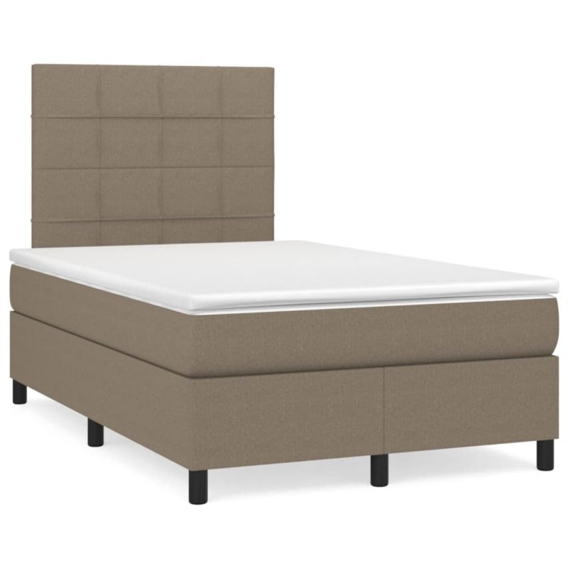 Łóżko z materacem WaszeMeble 120x200 cm Taupe tkanina WM-3141765 1 szt.