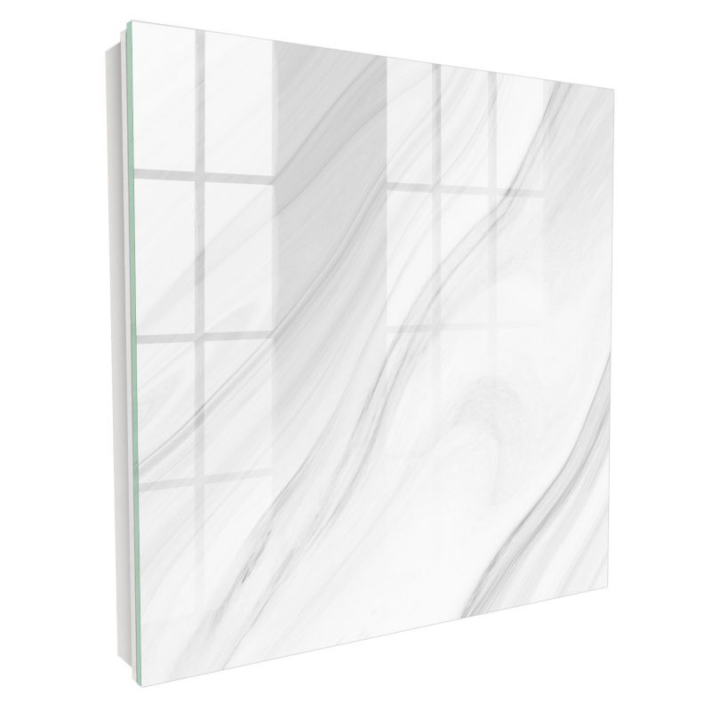 Organizer Na Klucze Tulup 30x30 cm Fale elegancji - Biała - Otwierana na prawo 1 szt.