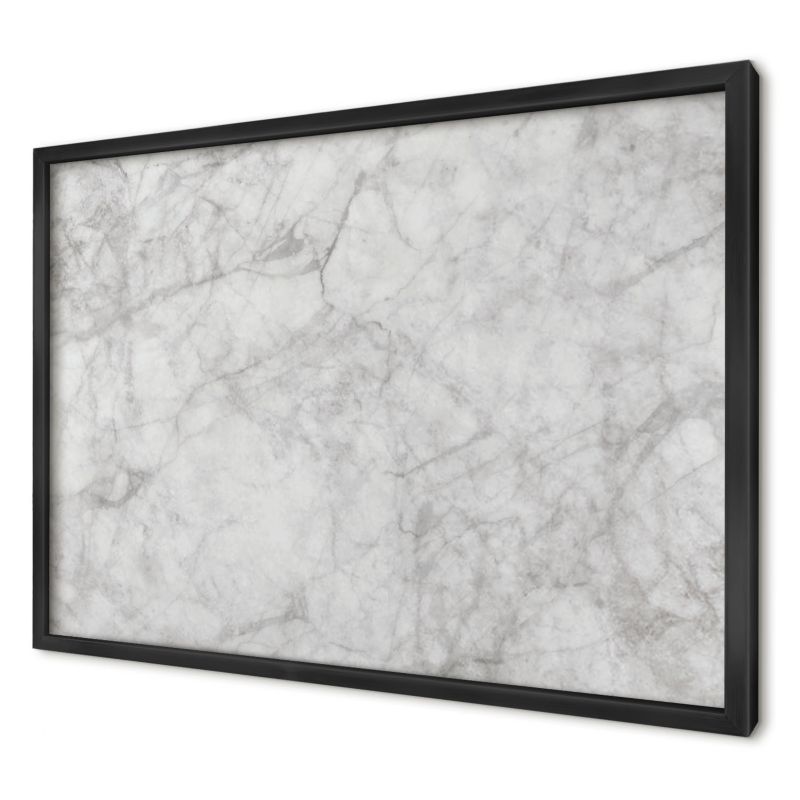 Magnetyczna tablica ozdobna Wallfluent 60x40 szary marmur w czarnej ramie 1szt