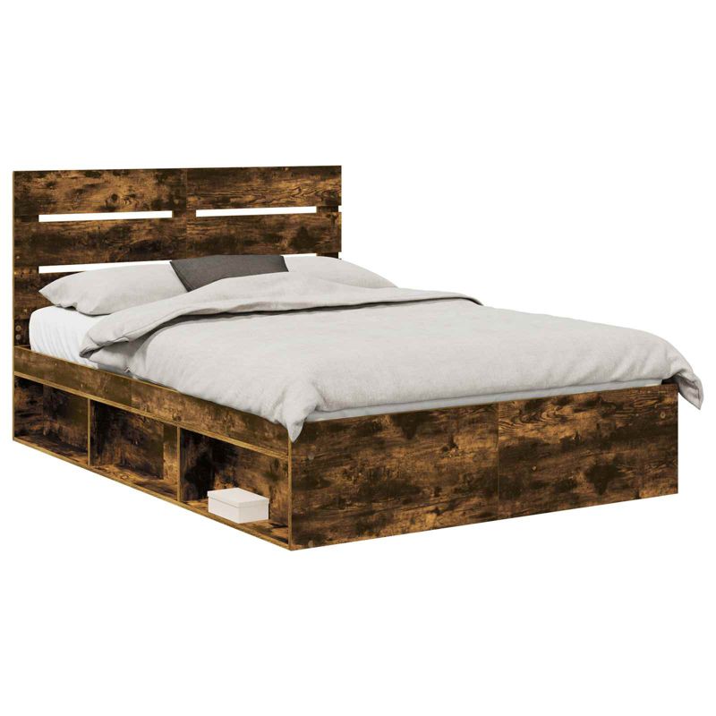 Łóżko Drewniane WaszeMeble 140x190 cm Brązowe WM-3411748 1 szt.