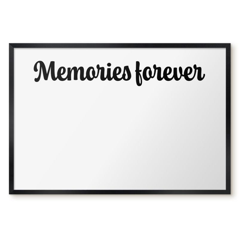 Tablica Magnetyczna Dekoracyjna Tulup 60x40 cm Memories forever 1 - Czarna rama Do salonu, sypialni 1 szt.