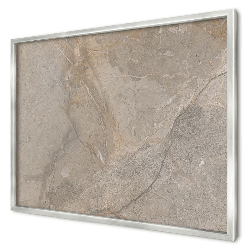 Tablica magnetyczna ozdobna Wallfluent 70x50 Beżowy kamień w srebrnej ramie 1szt