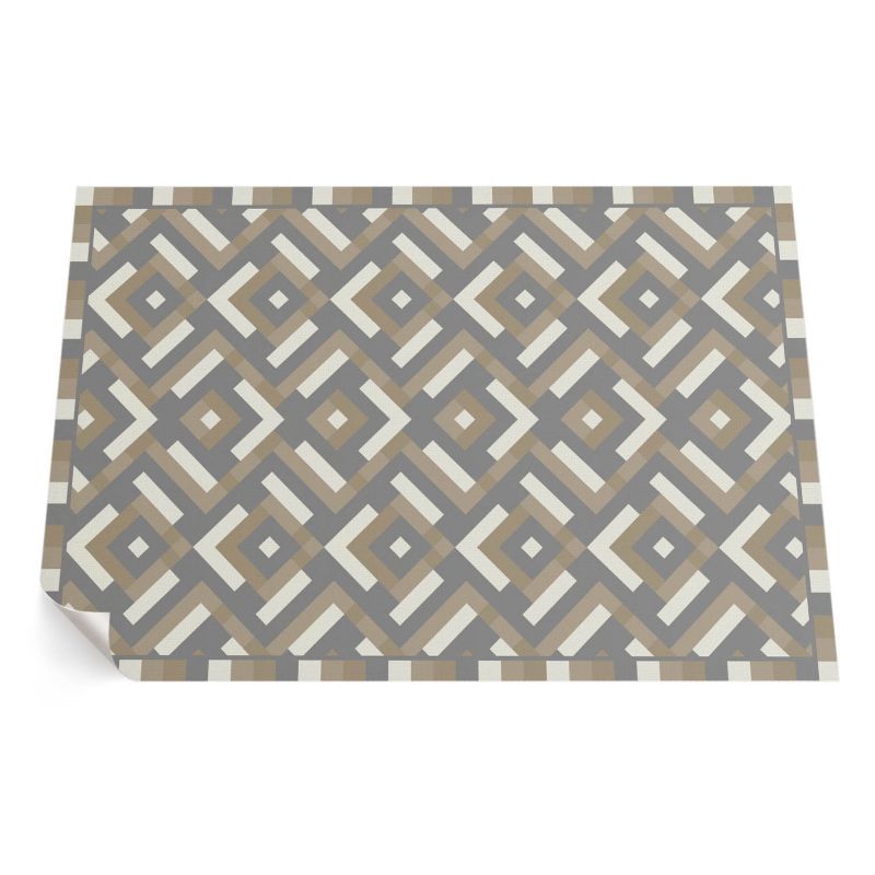 Winylowy Chodnik Zewnętrzny ArtPrintCave 140x210 cm Geometria regularny wzór vintage boho 1 szt.