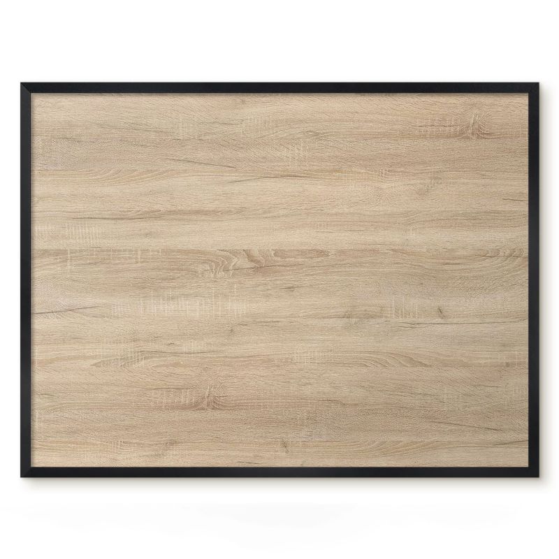 Tablica Magnetyczna Wielofunkcyjna Ścienna Tulup 80x60 cm Drewniane tło - Czarna rama Do salonu, sypialni 1 szt.