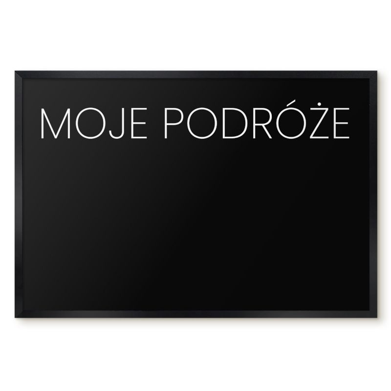 Tablica Magnetyczna Na Magnesy Tulup 60x40 cm Moje podróże 8 - Czarna rama Do salonu, sypialni 1 szt.